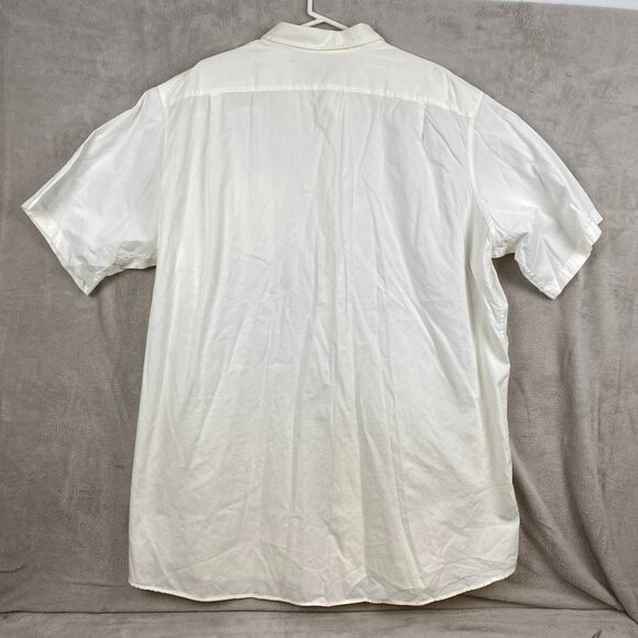 Eddie Bauer Mens Shirt 3XLT Relaxed Fit Cotton Short Sleeve Casual White - Picture 2 of 16